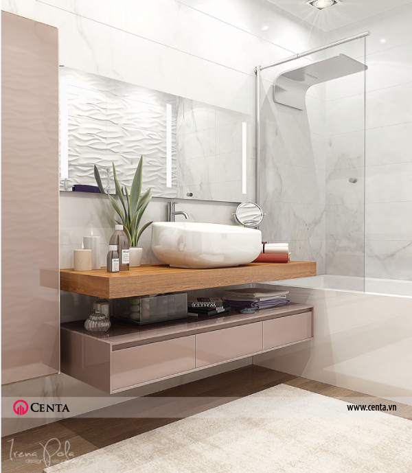 Thiết kế nội thất Phòng WC căn hộ chung cư đẹp
