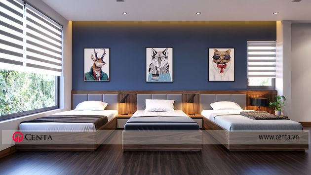 Thiết kế phòng ngủ con biệt thự nhà đẹp Vinhomes