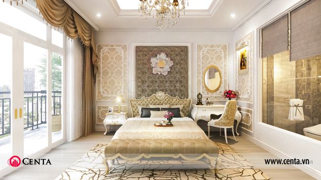 Thiết kế nhà liền kề Louis City thiết kế tầng 3 phòng ngủ master