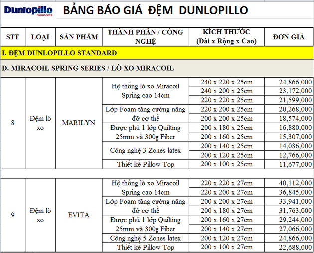 03 bao gia dem dunlopillo 5