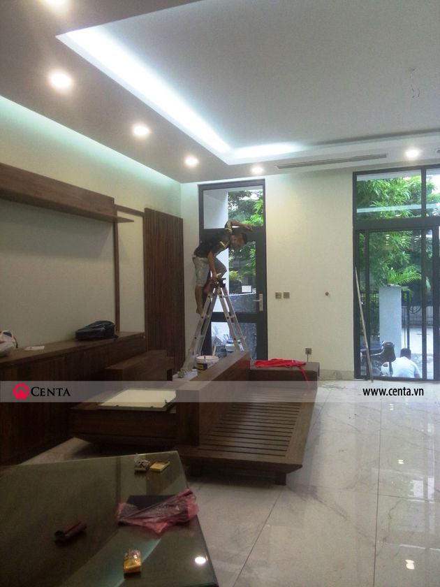 Lắp đặt nội thất phòng khách biệt thự