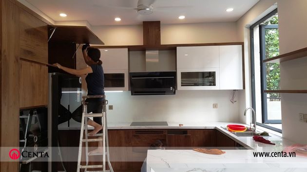 Lắp đặt nội thất phòng bếp biệt thự