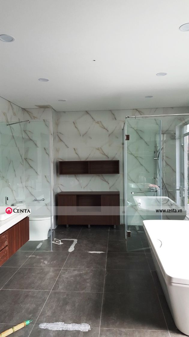 Lắp đặt nội thất phòng WC master biệt thự