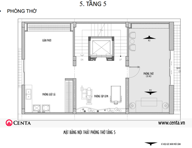 MAT BANG BO TRI NOI THAT TANG 5
