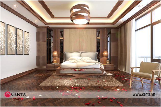 Thiet ke noi that biet thu D7 Pandora Tang 3 phong ngu master 2