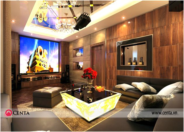 Thiet ke noi that biet thu D7 Pandora tang 2 phong giai tri 2