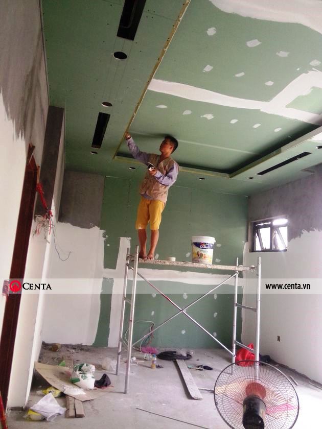 Sơn bả trần thạch cao biệt thự