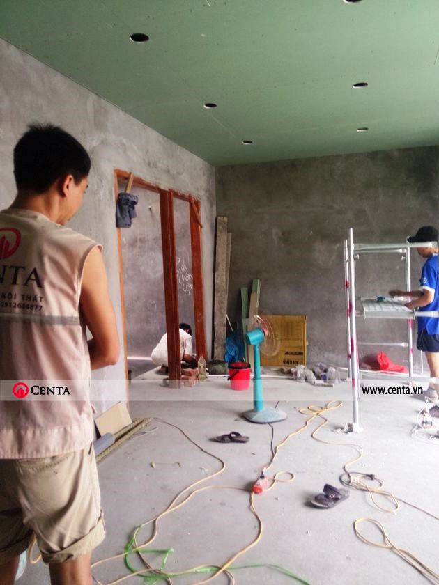 Sơn bả trần thạch cao biệt thự