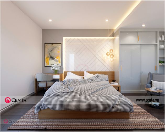 Phong ngu con 3 Thiet ke noi that hien dai nha anh Loc chung cu Sun Grand City 10