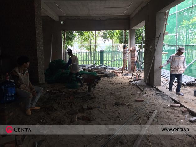 thi cong hoan thien noi that va ngoai that biet thu mimosa 97 ecopark 6