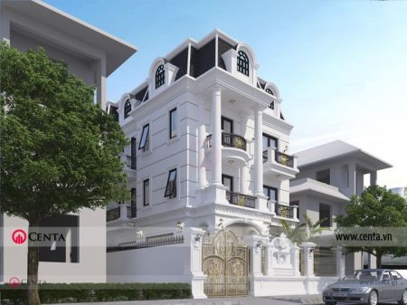 mau thiet ke biet thu tan co dien 4 tang tai hung yen 2