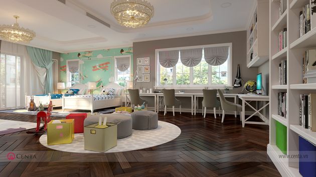 thiet ke noi that biet thu tan co dien botanica vinhomes gardenia 22