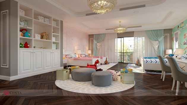 thiet ke noi that biet thu tan co dien botanica vinhomes gardenia 23
