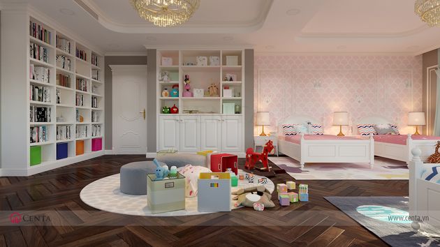 thiet ke noi that biet thu tan co dien botanica vinhomes gardenia 24