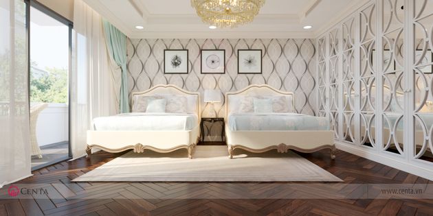 thiet ke noi that biet thu tan co dien botanica vinhomes gardenia 45