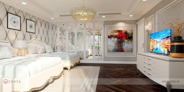thiet ke noi that biet thu tan co dien botanica vinhomes gardenia 46