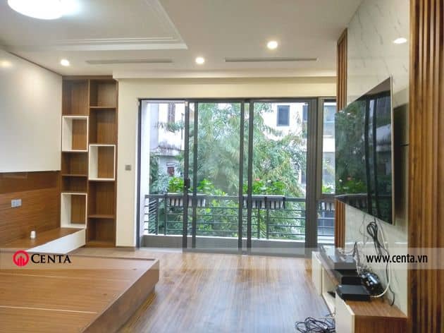 Tang 3 thi cong hoan thien noi that biet thu lien ke Pandora 2