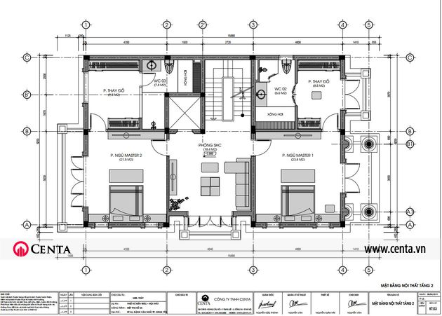 noi that tan co dien biet thu Hung Yen mặt bằng bố trí nội thất