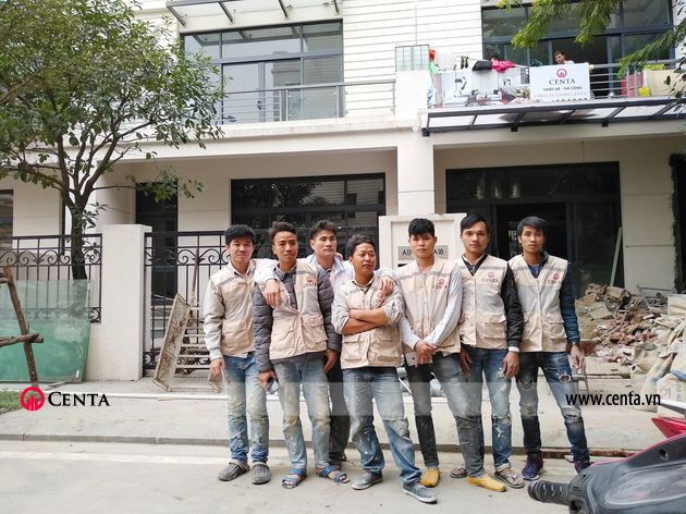 thi cong hoan thien noi that biet thu lien ke Pandora 1