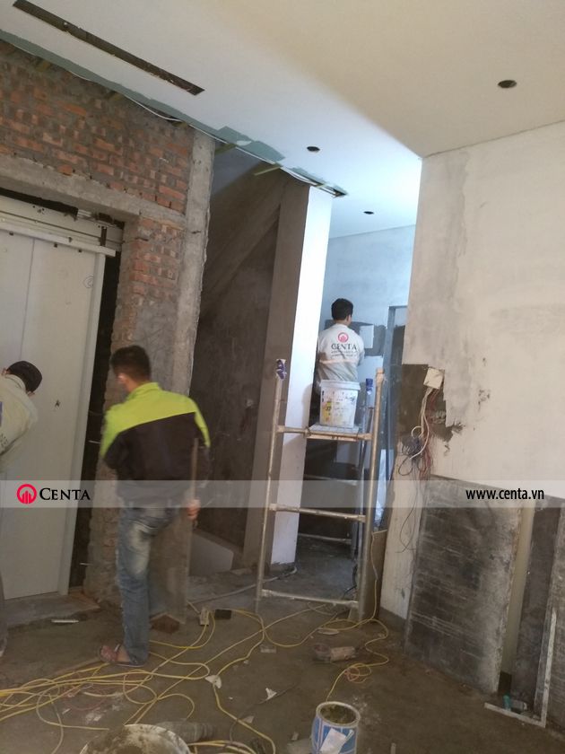  thi cong hoan thien noi that biet thu lien ke Pandora 8