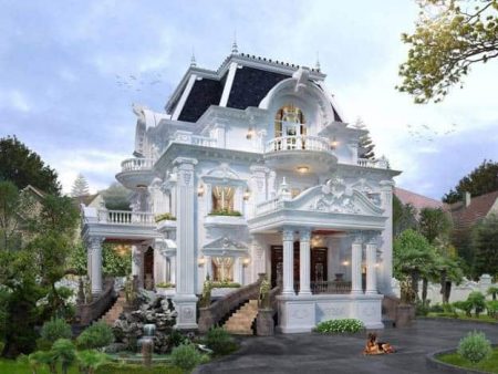 Thiết kế biệt thự 3 tầng kiểu Pháp