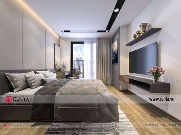 Thiết kế phòng ngủ con 1 chung cư hiện đại
