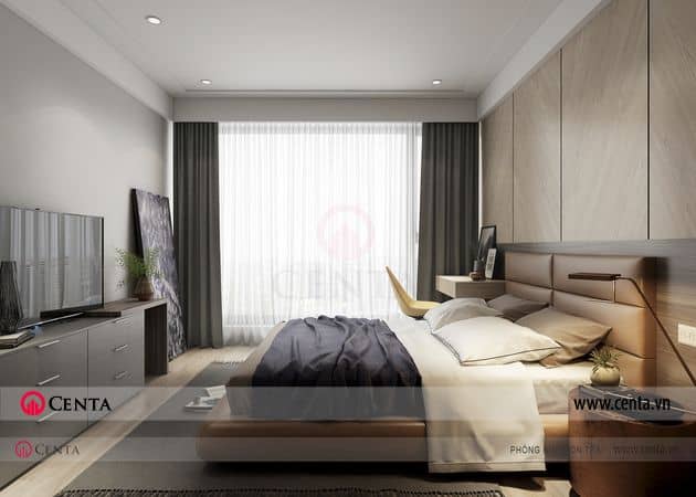 thiet ke phong ngu con hien dai chung cu Sun Grand City 2