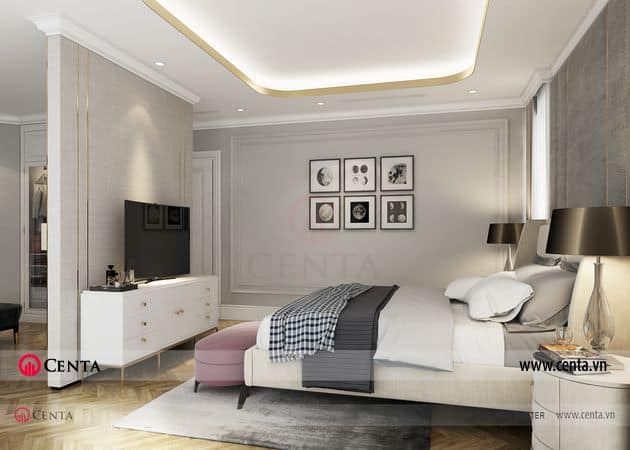 thiet ke phong ngu master tinh te va hien dai chung cu Sun Grand City 3