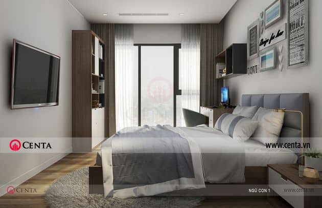 thiet ke noi that chung cu hien dai vinhomes metropolis phong ngu con 1 2