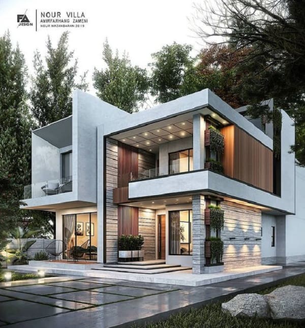 biệt thự 2 tầng đẹp hiện đại