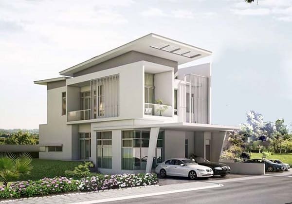 kiến trúc biệt thự hiện đại đẹp 2 tầng
