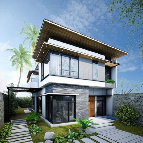 tổng hợp mẫu biệt thự đẹp 2 tầng